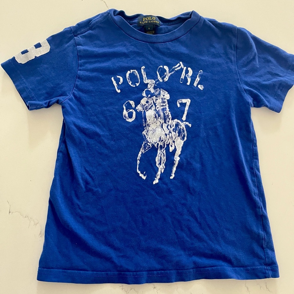 Polo Ralph Lauren Blue T-Shirt (6 YR)